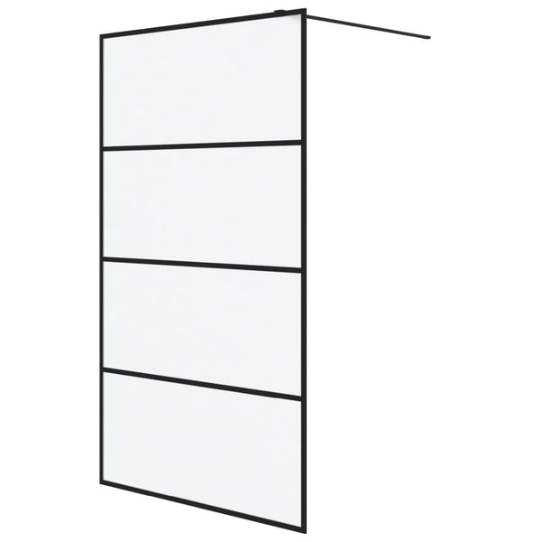 Walk-in suihkuseinäke musta 115x195 cm huurrettu ESG-lasi