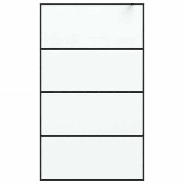 Walk-in suihkuseinäke musta 115x195 cm huurrettu ESG-lasi