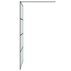 Walk-in suihkuseinäke musta 115x195 cm huurrettu ESG-lasi