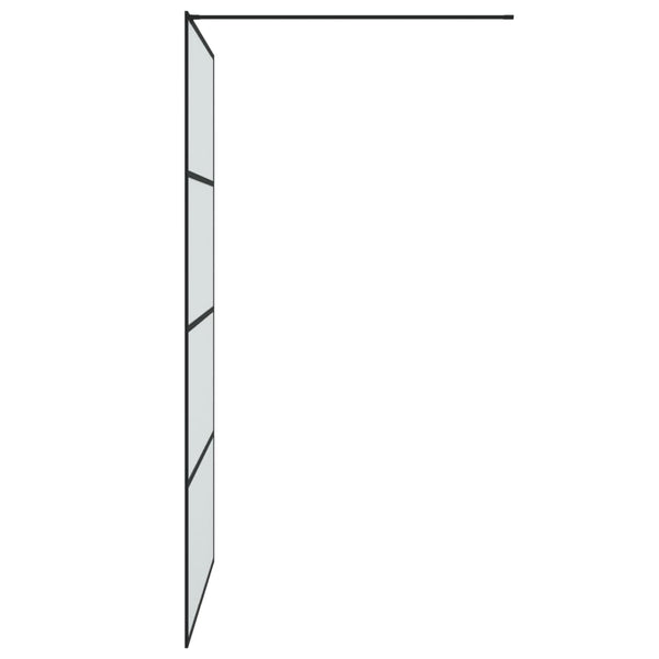 Walk-in suihkuseinäke musta 115x195 cm huurrettu ESG-lasi