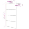 Walk-in suihkuseinäke musta 115x195 cm huurrettu ESG-lasi
