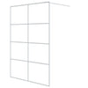 Walk-in suihkuseinäke valkoinen 140x195 cm kirkas ESG-lasi