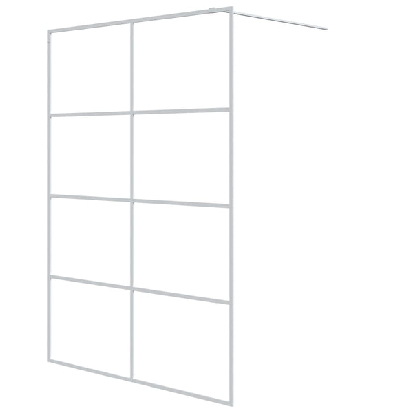 Walk-in suihkuseinäke valkoinen 140x195 cm kirkas ESG-lasi