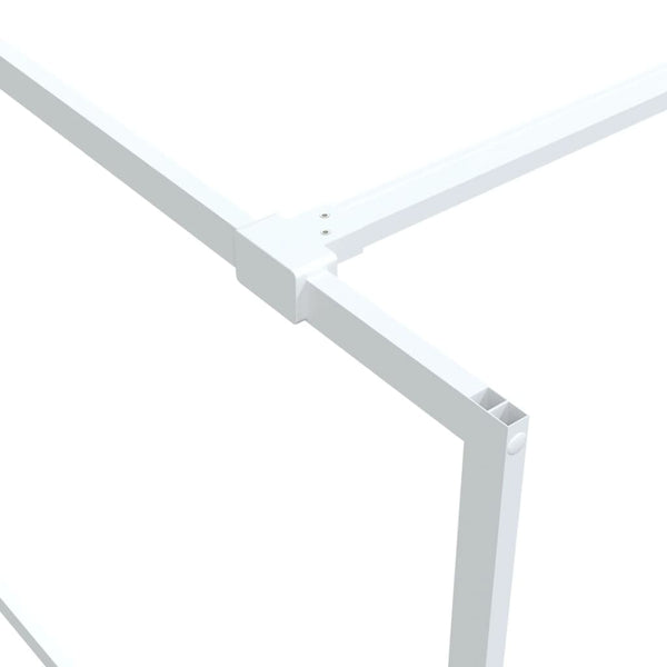 Walk-in suihkuseinäke valkoinen 140x195 cm kirkas ESG-lasi