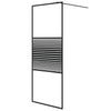 Walk-in suihkuseinäke musta 80x195 cm kirkas ESG-lasi