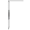 Walk-in suihkuseinäke musta 80x195 cm kirkas ESG-lasi