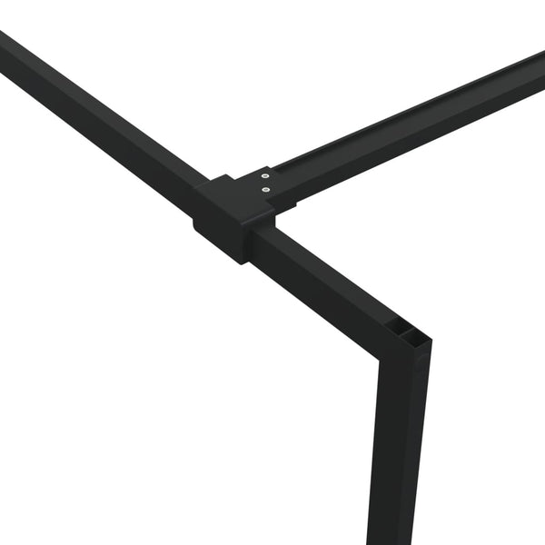 Walk-in suihkuseinäke musta 80x195 cm kirkas ESG-lasi