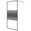 Walk-in suihkuseinäke musta 100x195 cm kirkas ESG-lasi