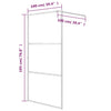 Walk-in suihkuseinäke musta 100x195 cm kirkas ESG-lasi