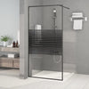Walk-in suihkuseinäke musta 100x195 cm kirkas ESG-lasi