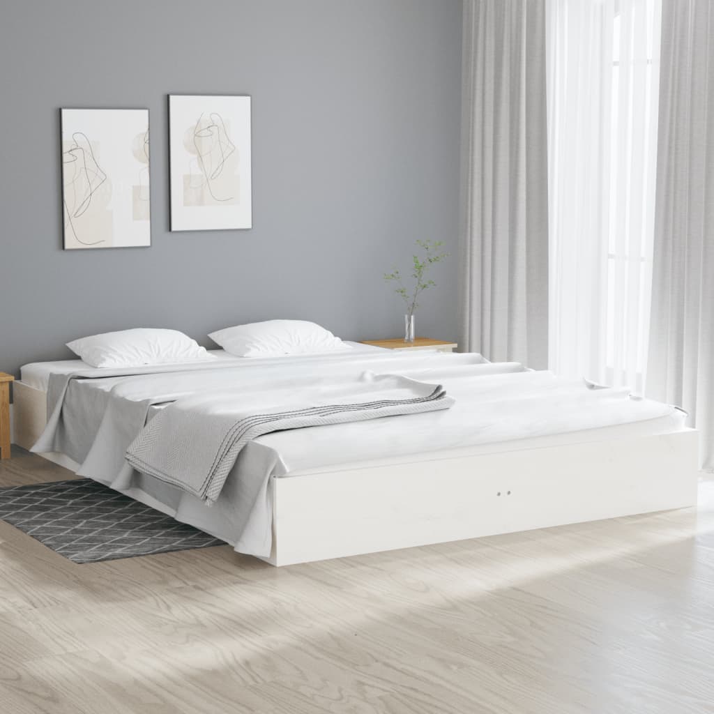 Valkoinen sängynrunko Intexim 180x200cm (mänty super king)