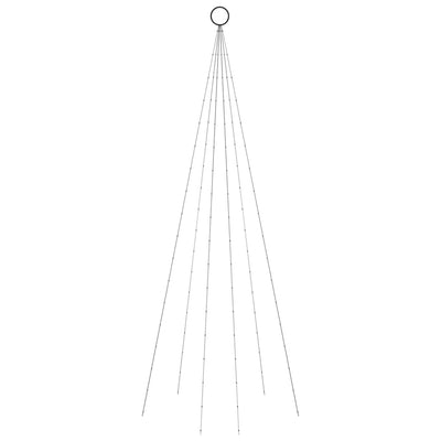 Valkoinen joulukuusi piikillä Mirodica 180cm (108 kylmän valkoista led-valoa)