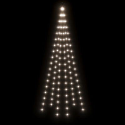 Valkoinen joulukuusi piikillä Mirodica 180cm (108 kylmän valkoista led-valoa)