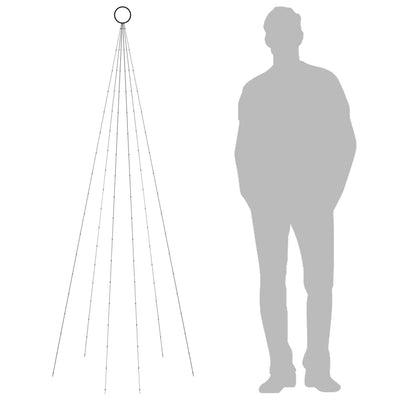 Valkoinen joulukuusi piikillä Mirodica 180cm (108 kylmän valkoista led-valoa)