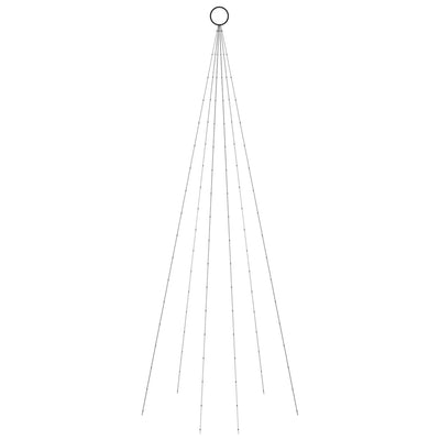 Sinistä joulukuusi lipputankoon Mirodica 180cm (108 led-valoa)