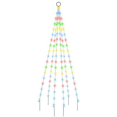 Joulukuusi lipputankoon Mirodica 180cm (108 värikästä led-valoa)