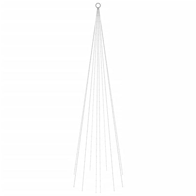 Valkoista joulukuusi piikillä Mirodica 300cm (310 kylmän led-valoa)