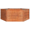 Korotettu kukkalaatikko ruoste 129x129x45 cm Corten teräs