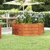Korotettu kukkalaatikko ruoste 129x129x45 cm Corten teräs
