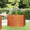 Korotettu kukkalaatikko ruoste 129x129x77 cm Corten teräs