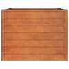 Korotettu kukkalaatikko ruoste 100x100x77 cm Corten teräs