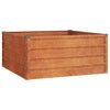 Korotettu kukkalaatikko ruoste 100x100x45 cm Corten teräs