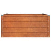 Korotettu kukkalaatikko ruoste 100x100x45 cm Corten teräs