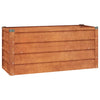 Korotettu kukkalaatikko ruoste 100x40x45 cm Corten teräs