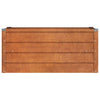 Korotettu kukkalaatikko ruoste 100x40x45 cm Corten teräs