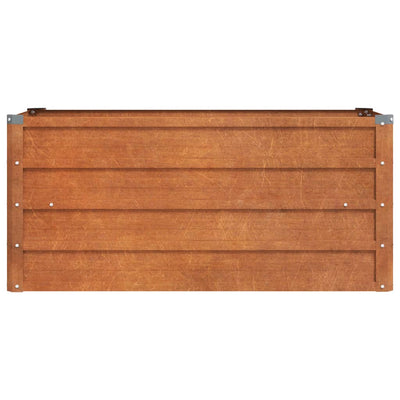 Korotettu kukkalaatikko ruoste 100x40x45 cm Corten teräs