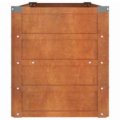 Korotettu kukkalaatikko ruoste 100x40x45 cm Corten teräs