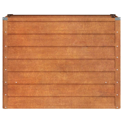 Korotettu kukkalaatikko ruoste 100x40x77 cm Corten teräs