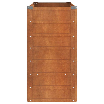 Korotettu kukkalaatikko ruoste 100x40x77 cm Corten teräs