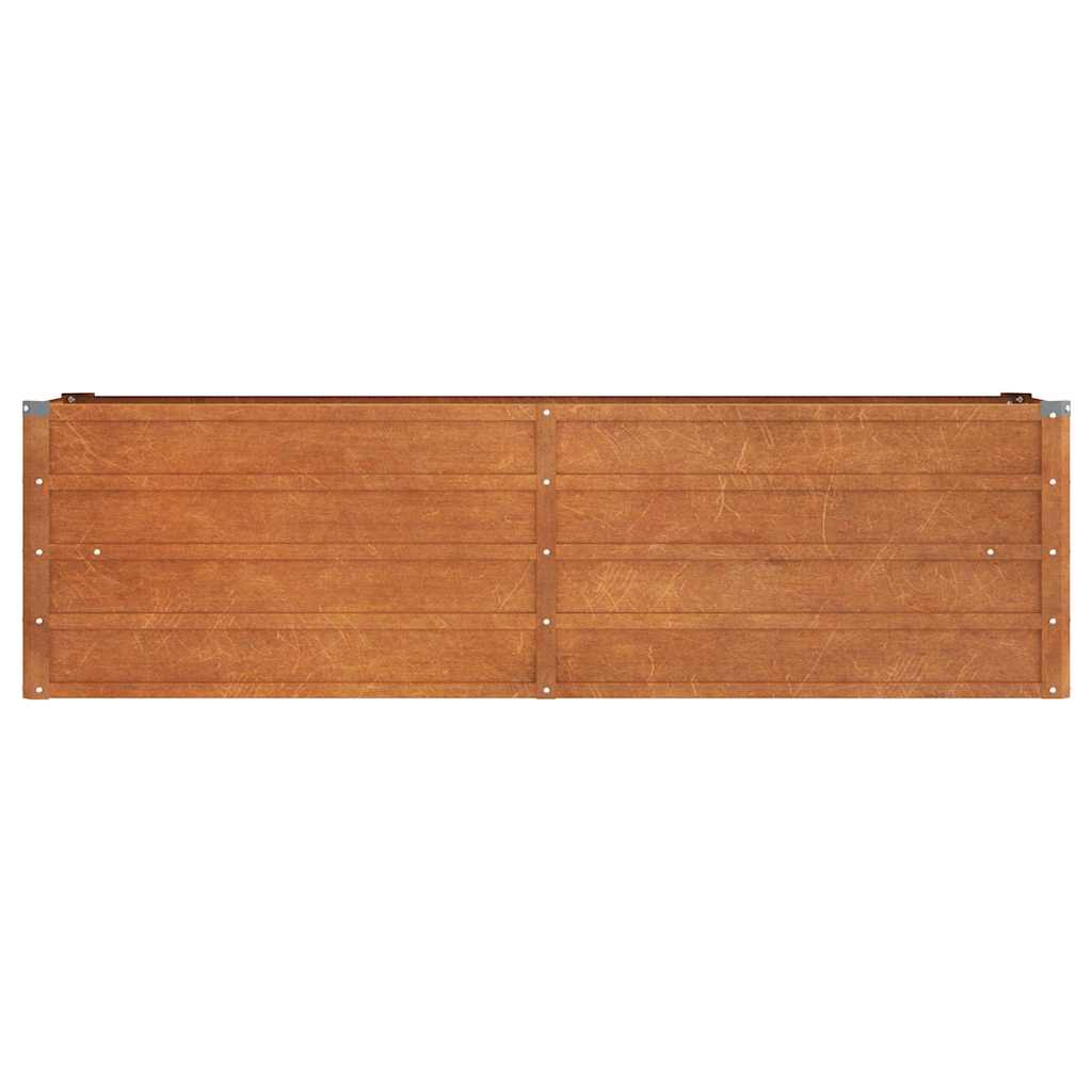 Ruoste korotettu kukkalaatikko Cornelius 160x40x45cm (corten teräs)