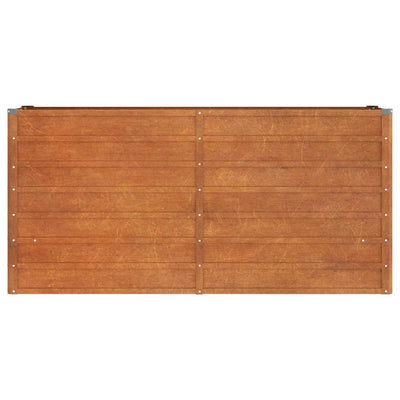 Korotettu kukkalaatikko ruoste 160x40x77 cm Corten teräs