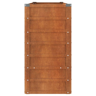 Korotettu kukkalaatikko ruoste 160x40x77 cm Corten teräs
