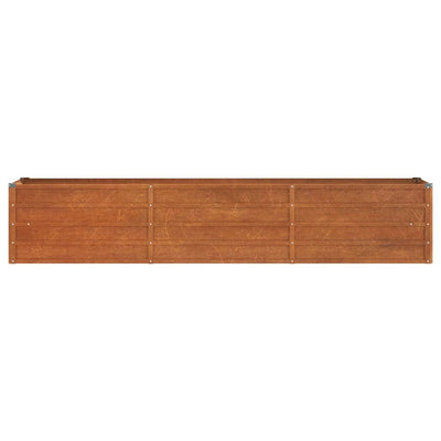 Korotettu kukkalaatikko ruoste 240x40x45 cm Corten teräs