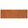 Korotettu kukkalaatikko ruoste 240x40x77 cm Corten teräs