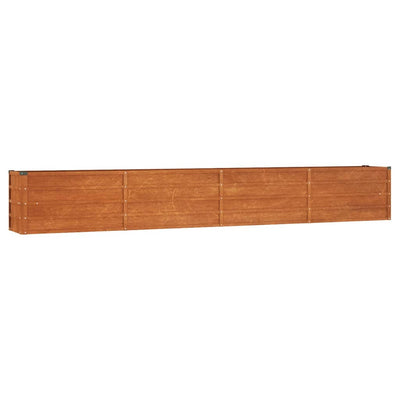 Korotettu kukkalaatikko ruoste 320x40x45 cm Corten teräs