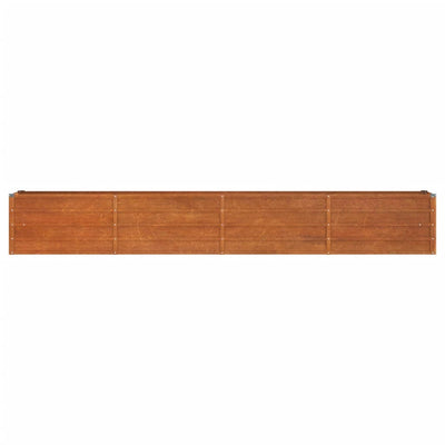 Korotettu kukkalaatikko ruoste 320x40x45 cm Corten teräs