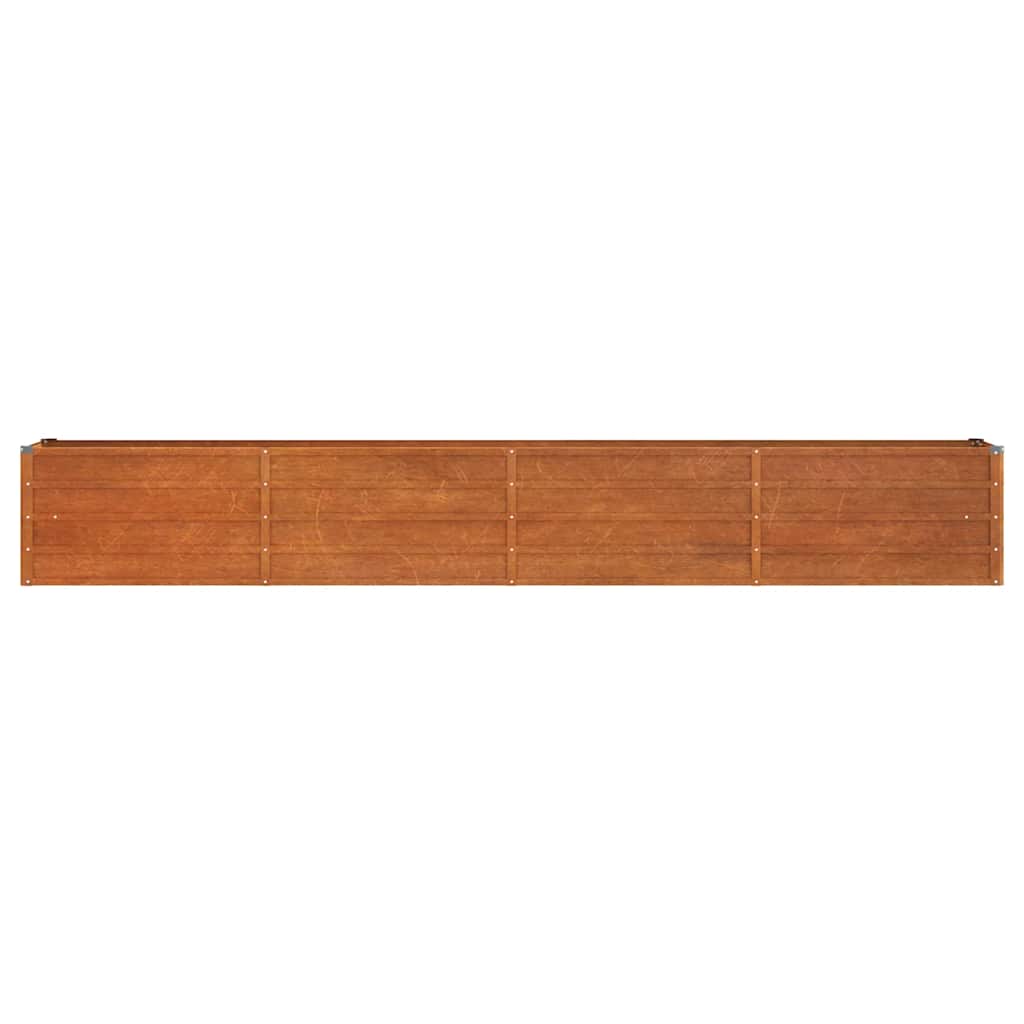 Ruoste korotettu kukkalaatikko Cornelius 320x40x45cm (corten teräs)