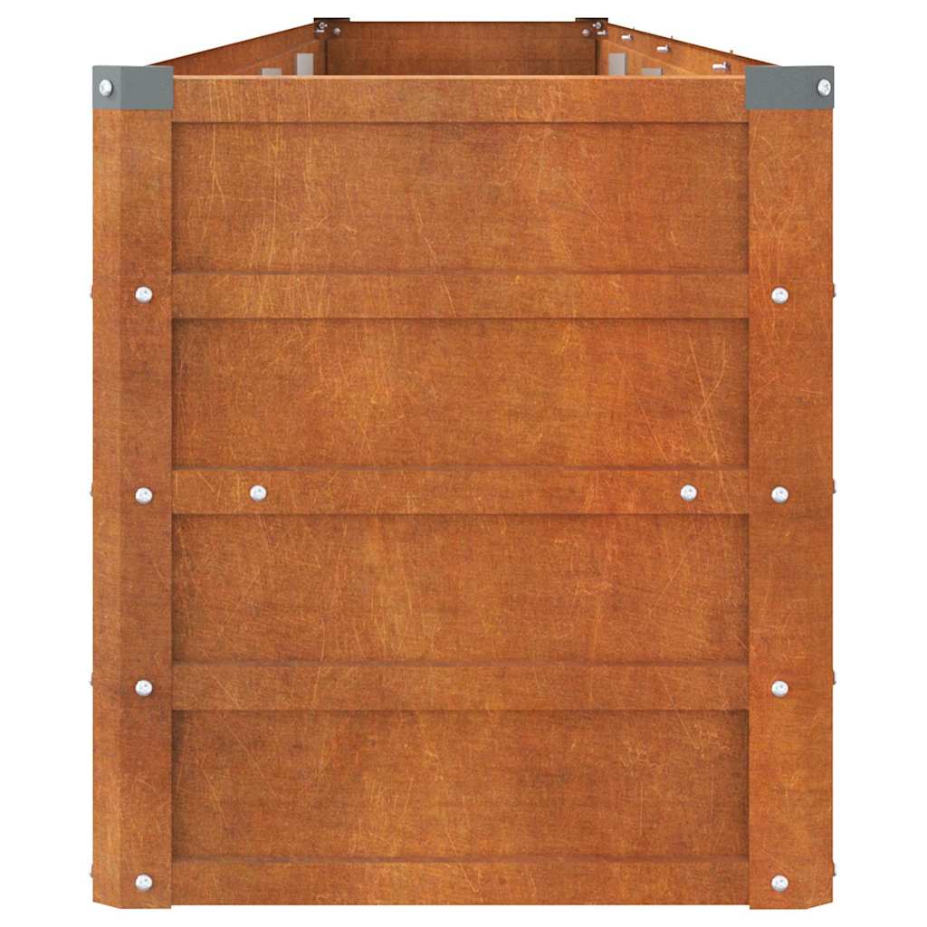 Ruoste korotettu kukkalaatikko Cornelius 320x40x45cm (corten teräs)