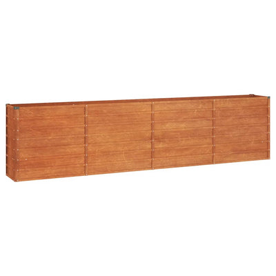 Korotettu kukkalaatikko ruoste 320x40x77 cm Corten teräs