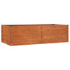 Korotettu kukkalaatikko ruoste 160x80x45 cm Corten teräs