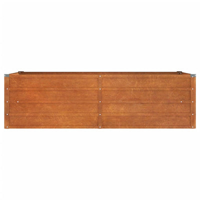 Korotettu kukkalaatikko ruoste 160x80x45 cm Corten teräs
