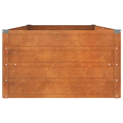 Korotettu kukkalaatikko ruoste 160x80x45 cm Corten teräs