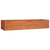 Korotettu kukkalaatikko ruoste 240x80x45 cm Corten teräs