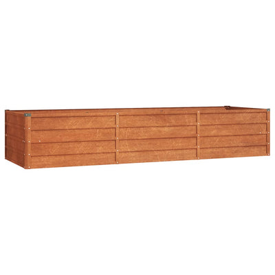 Korotettu kukkalaatikko ruoste 240x80x45 cm Corten teräs