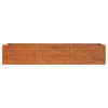 Korotettu kukkalaatikko ruoste 240x80x45 cm Corten teräs