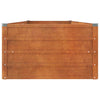 Korotettu kukkalaatikko ruoste 240x80x45 cm Corten teräs